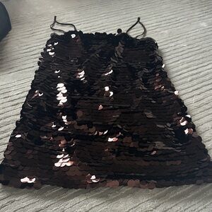 A New Day Brown Sequin mini dress